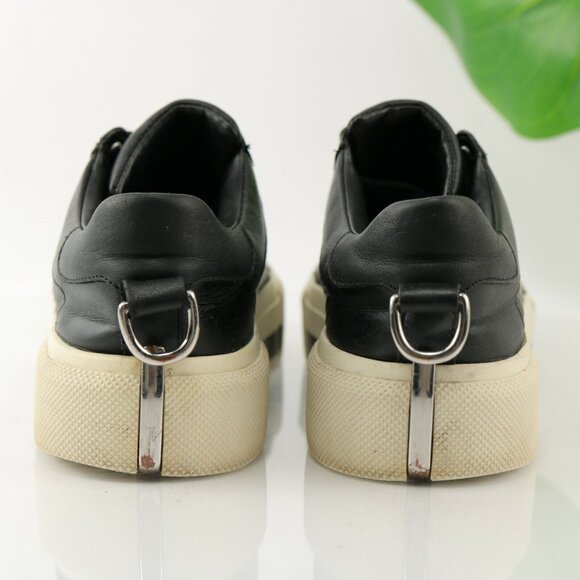 Kendall Kylie Tyler Womens Platform Sneaker Size 7.5 Black Leather Shoe Lace Up - Picture 5 of 12